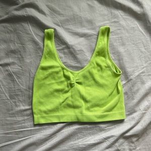 Green cropped Pacsun tank top